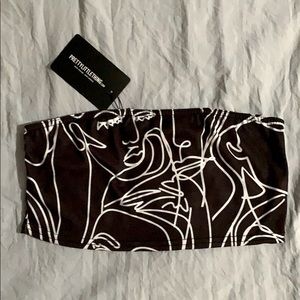 NWT prettylittlething abstract tube top